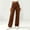 Brown plus size wide leg jeans a1, variant on Women's Plus Size Wide Leg High Waisted Pants Casual Solid Streetwear Long Jeans Travel Lounge Trousers Loose Fit Work Outfits, Khaki M