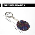 thumbnail image 3 of Naloa Colorful Shells Print Round Keychain Keychain Key Ring, Key Tag, Key Chain Bulk for Gift Accessories (Round), 3 of 7