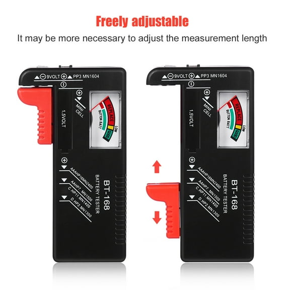 FRCOLOR BT-168 Battery Tester Universal Battery Checker for AA AAA C D 9V 1.5V Button Cell Batteries