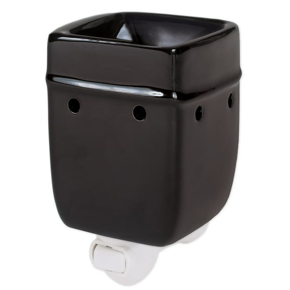 Solid Black Wax Tart Oil Warmer Black Stoneware Electric Plug-In Wax Tart Oil Warmer