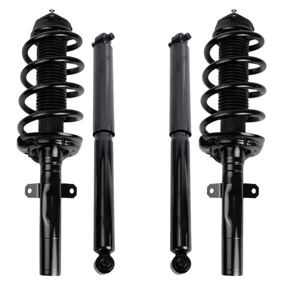 TRQ Front and Rear Complete Strut Assembly & Shock Absorber Kit Complete Strut & Coil Spring Assembly Fits Select 2015-2020 Ford Transit-150 Transit-250 Transit-350