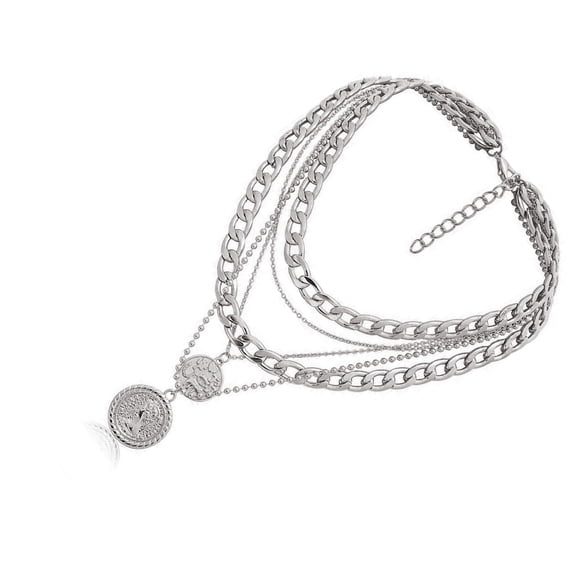Fashionable Multi Tiered Coin Necklace For Women Portable Alloy Jewelry Wealth Inspired Designs
