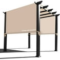 thumbnail image 2 of Waterproof Pergola Replacement Cover Panel Canopy Shade Cover with Rod Pockets Beige, 2 of 5