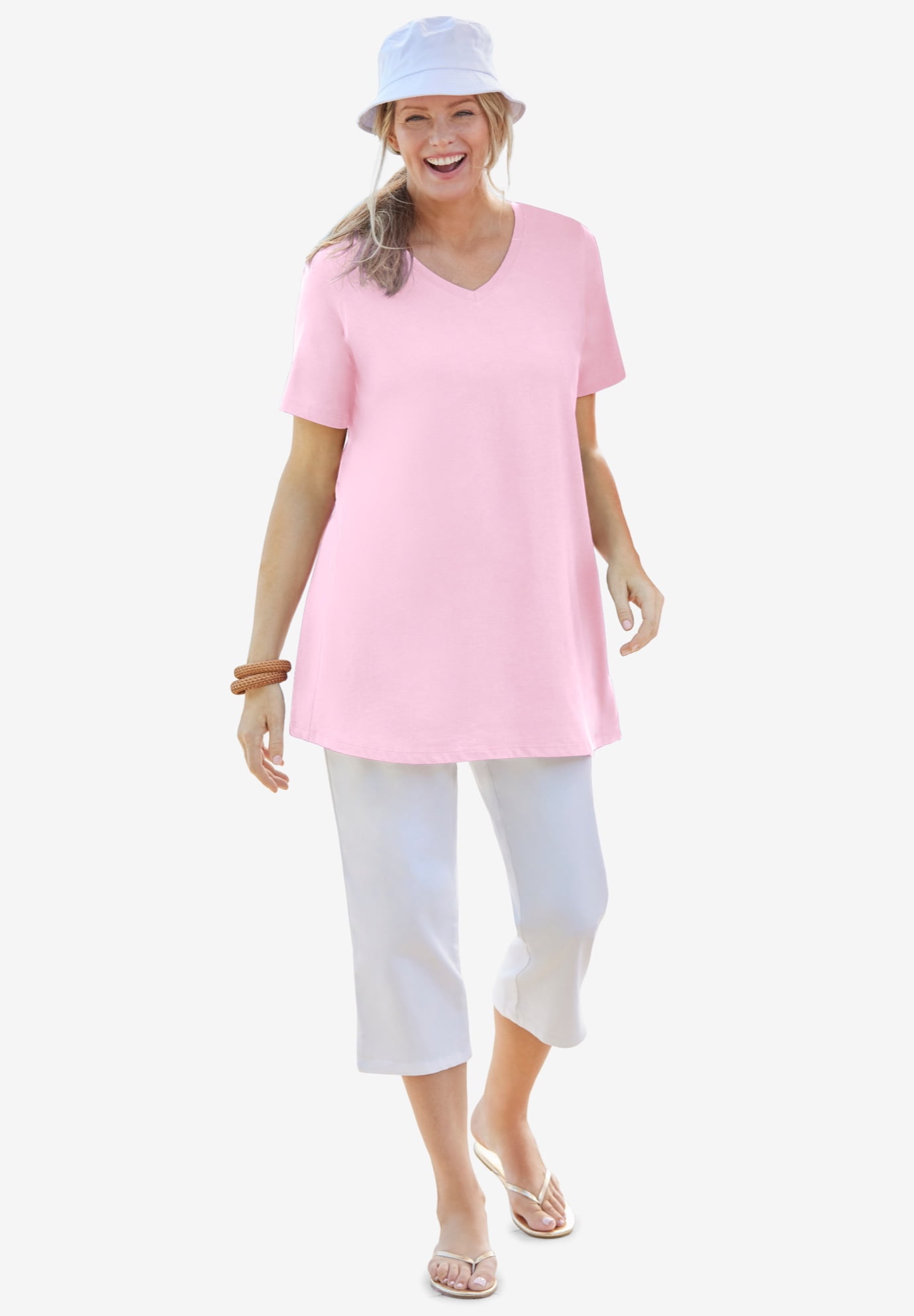 Plus Size Perfect Short-Sleeve V-Neck Tunic - image 5