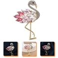 thumbnail image 3 of Rhinestone Flamingo Brooch Pin Crystal Animal Lapel Pin Fashion Clothes Decor Women Gift, 3 of 8