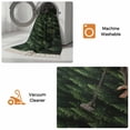 thumbnail image 5 of Green Forest Washable Area Rug 3'x5', Pine Trees Modern Mysterious Art Woven Cotton Tassels Kitchen Rugs, Non Slip Indoor Door Mat Throw Carpet for Entryway Living Room Nursery Laundry Room, 5 of 9