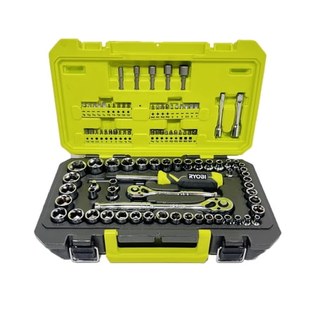 RYOBI 97 PC. 1/4" & 3/8" Drive Mechanics Set - RHMTS49701