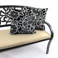thumbnail image 5 of Jordan Manufacturing 18" x 18" Halsey Shadow Black Floral Square Outdoor Throw Pillow (2 Pack), 5 of 12