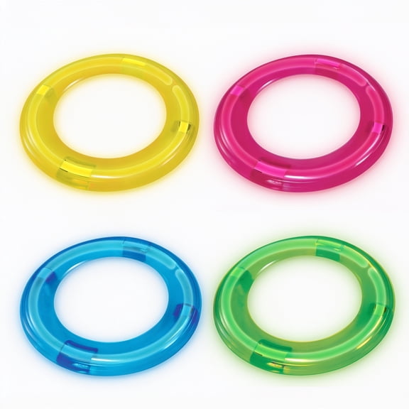 Multicolor Glow Flying Discs, 6 Count, Party Favors by Way To Celebrate