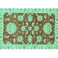 thumbnail image 1 of Ahgly Company Indoor Rectangle Oriental Turquoise Blue Traditional Area Rugs, 8' x 12', 1 of 4