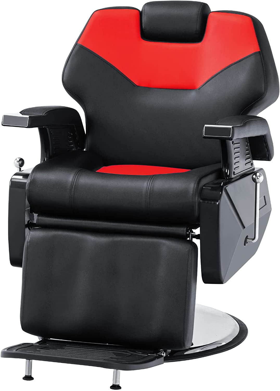 BarberPub Hydraulic Recline Barber Chair All Purpose Salon Beauty Spa Chair 9208 Red Black