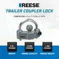 thumbnail image 2 of Reese Towpower Trailer Coupler Lock with Universal Fit & Heavy Duty Design, 2 of 10