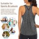 thumbnail image 3 of Camisetas de entrenamiento para mujer con espalda cruzada, camisetas de malla para yoga, atléticas, 3 of 6
