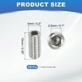 thumbnail image 2 of Uxcell 100Pcs M5x10mm Steel Hex Socket Grub Screw Point Grub Bolt for Repairing, 2 of 7