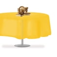 thumbnail image 6 of Yellow 6 Pack Premium Disposable Plastic Tablecloth 84" Inch Round Table Cover By Grandipity, 6 of 7