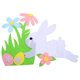 thumbnail image 4 of Decoración de Pascua con telas no tejidas decorativas, decoración de ventanas con conejito y huevo de Pascua, decoración de puertas fácil de aplicar para las festividades de primavera, 4 of 8