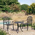 thumbnail image 1 of vidaXL 3 Piece Bistro Set Cast Aluminium Black, 1 of 5