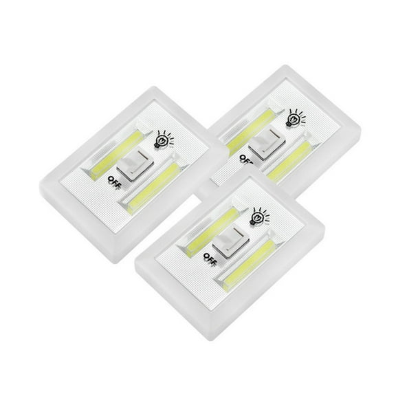 ETHZZLE Battery-Powered LED Night Light Wall Switch in White, Multi-Functional for Home Use