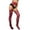 Wine, variant on FhsagQ Women Lingerie Stretchy Women Lingerie Garter Belt Stocking Sexy Fishnet Thigh High Tights Suspender Pantyhose Lace Lingerie Women's Lingerie Crotchless Bodysuit Red One Size