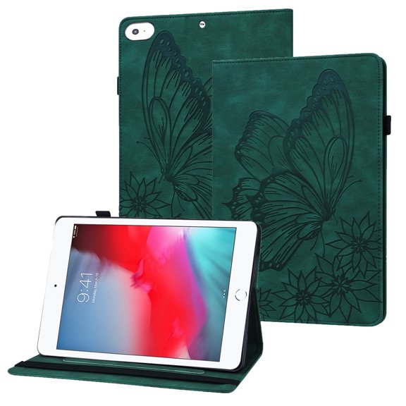 XYX Case for iPad Mini 5/4/3/2/1 7.9 inch A2133 A1538 A1599, Retro Butterfly Slim Folio Stand Cover (Green)