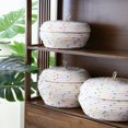 thumbnail image 3 of Sea Team Round Cotton Rope Storage Basket with Lid, Decorative Woven Storage Bin, Pot, Caddy, Organizer, Container for Snacks, Towels, Plants, 10 x 7.5 Inches (Small, Rainbow), 3 of 7