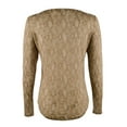thumbnail image 5 of Women's Long Sleeve Snake Print Linen Top-TM-XS, 5 of 5