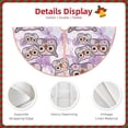 thumbnail image 3 of Rateoe Owl And Floral Pattern Christmas Tree Skirt with Ties , Christmas Tree Decorations, Farmhouse Christmas Decor Xmas Holiday Decorations-36", 3 of 6