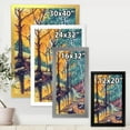 thumbnail image 4 of Designart 'Landscape With Autumn Forest Sunset River' Traditional Framed Art Print, 4 of 4