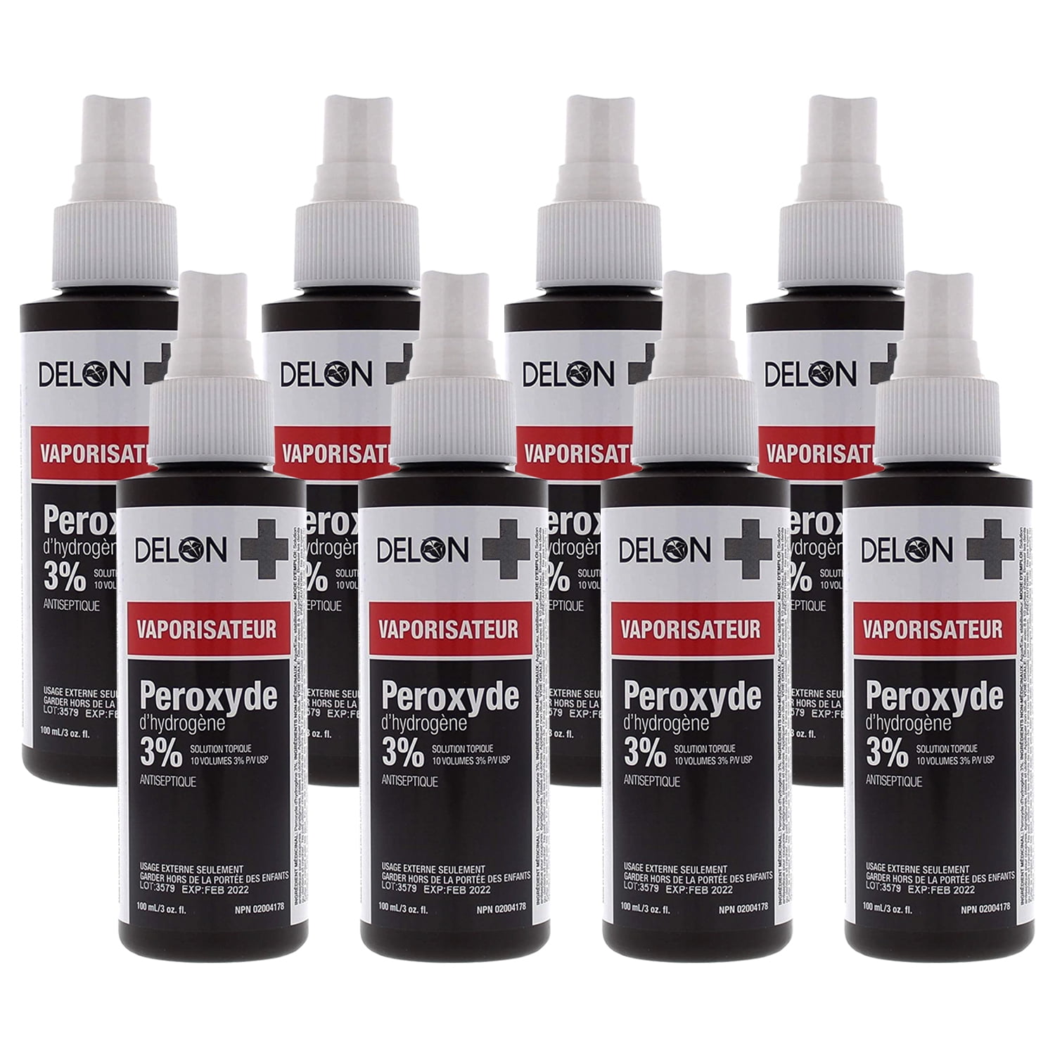 24 Pack Hydrogen Peroxide Topical Solution 3 USP, 100mL Spray