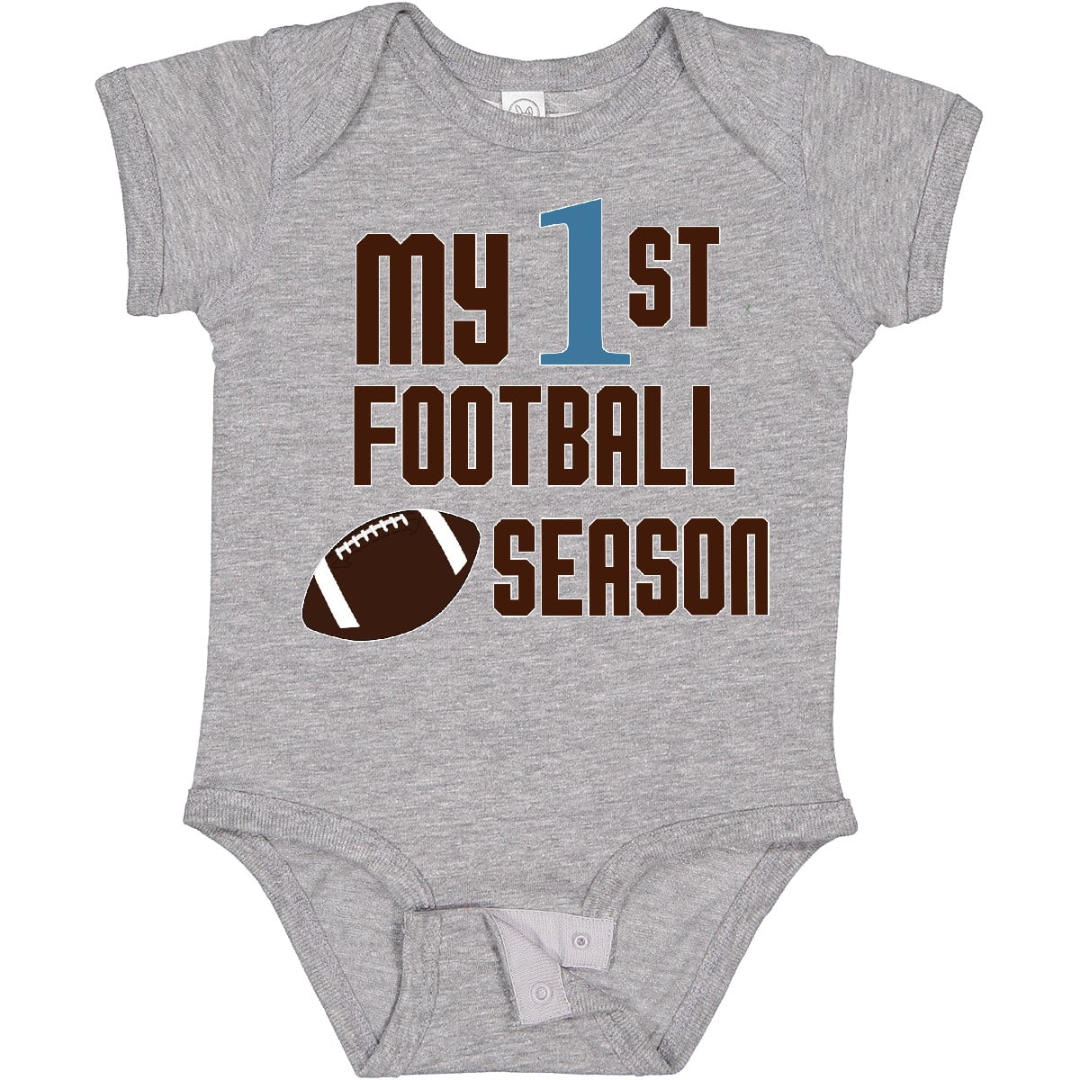 Inktastic My First Football Season Boys or Girls Baby Bodysuit