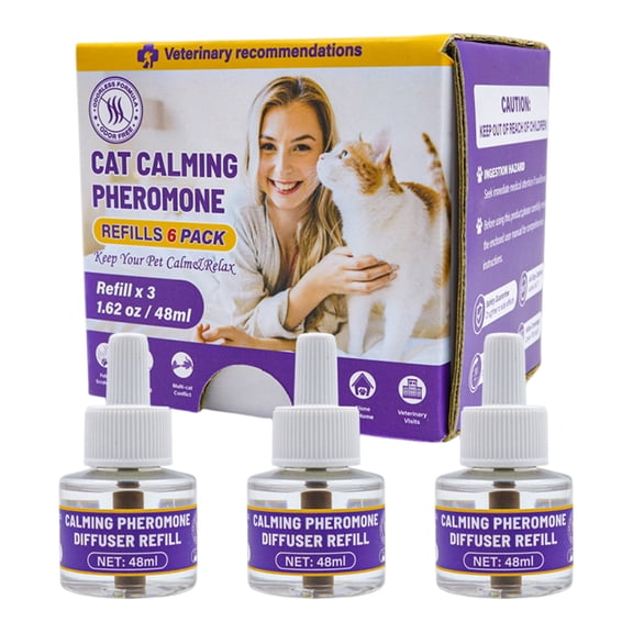 3 Pack Cat Stress and Relaxation Relief Cat Calming Diffuser Refill 3 X 3.5 X 3 Inch Cat Relaxation Relief Refill for Calm Relaxed Cats Home Use Pet Cat Supplies