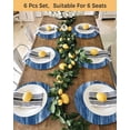 thumbnail image 4 of 13 Inch Round Placemats Set of 4, Navy Blue Non Slip Heat Insulation PP Table Mats, Vintage Modern Abstract Art Ombre Washable Place Mats for Kitchen Dining Party Table Decor, 4 of 7