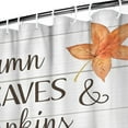 thumbnail image 3 of Autumn Leaves Fall Pumpkin Shower Curtains,Reusable Show Curtain with Hooks Friendly Polyester Fabric Bathroom Curtains for Thanksgiving Day Fall Party Home Decor, 3 of 5