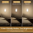 thumbnail image 6 of VST Motion Sensor Step Night Light, Rechargeable Battery Powered Led Light with Magnetic Suck Installation for Bedroom Hallway Stair Nursery Kids Room (2.68 inch 3000K 6Pack Silver), 6 of 7