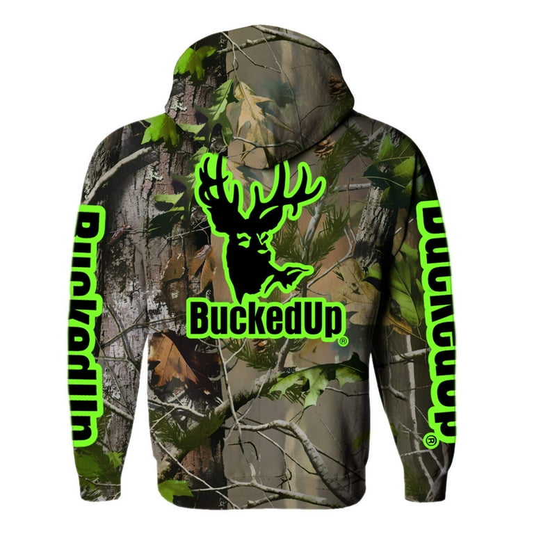 Zipper Hoodie BuckedUp Realtree APG Camo with Classic BuckedUp Logo Walmart