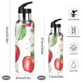 thumbnail image 2 of Yayeee 33oz Insulated Water Bottle Double Wall Stainless Steel with Flip Straw Lid, White Apple Pattern, 2 of 7