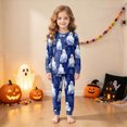 thumbnail image 5 of NOLDARES Kids Halloween Clothes for Boys Girls 2 Piece Toddler Pumpkin Clothes Cotton Kids Ghost Outfit Sleepwear Cotton Warm Winter Jammies(Blue,4-5 Y), 5 of 9