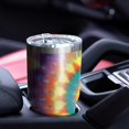 thumbnail image 4 of 30oz Colorful Rainbow Tie Dye Spiral Pattern Tumblers Stainless Steel Tumbler with Lid and Straw,Vacuum Insulated Double Wall Travel Tumbler Cups Mug with Cleaning Brush for Coffee,Tea, 4 of 7