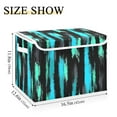 thumbnail image 3 of Black Green Graffiti Large Storage Bins with Linen Collapsible Lid Storage Box 16.7 x 12.6 x 11.8in, 3 of 7