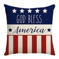 thumbnail image 3 of Qocolhg Independence Day Decorations Pillow Covers 18x18 4th of July American Flag Stars and Stripes Patriotic Throw Pillow Covers Freedom Pillows Decor for Memorial Day Party Home, 3 of 7
