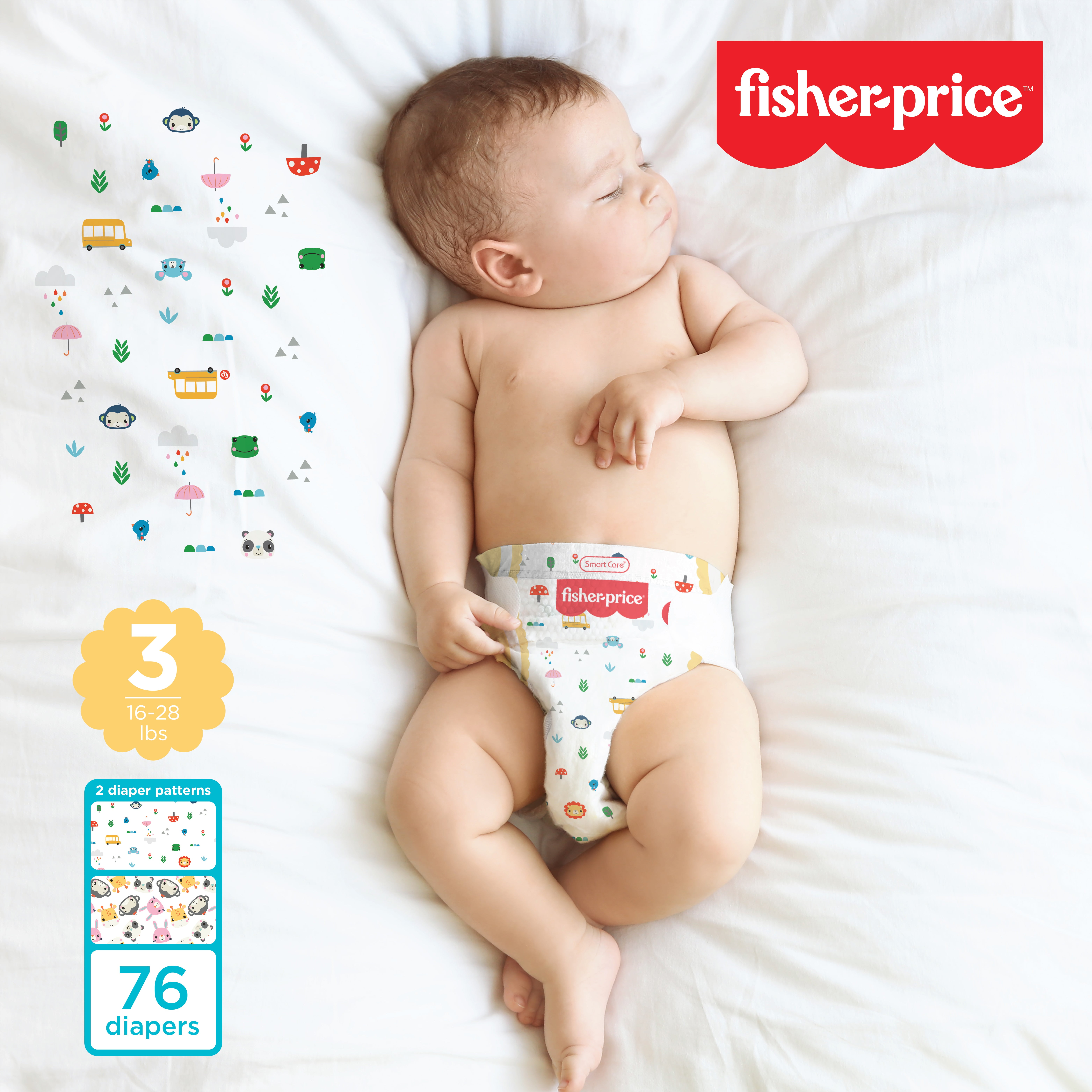 Fisher-Price Size 3 Diapers 76 ct - 2