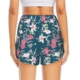 thumbnail image 2 of Lsque Lilies Flowers Printed Women's Running Shorts with Liner Pockets,Elastic Quick Dry Workout Athletic Gym Yoga Shorts,Womens High Waist Shorts-Large, 2 of 9