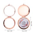 thumbnail image 2 of Ofertas Únicas 1 Pc Espejo de Maquillaje Compacto para Viajes Vacaciones Tono Rosa Dorado Metal Vidrio, 2 of 5