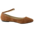 thumbnail image 3 of AlpineSwiss Calla Womens Ballet Flats Ankle Strap Shoe Classic Ballerina Slipper, 3 of 6