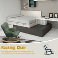 thumbnail image 2 of Glider Rocking Chair for Bedroom Chair, Comfy Accent Chair Reading Chair with High Backrest Armchair Teddy Soft Upholstered Living Room Chairs for Nursery Bedroom(Green), 2 of 7