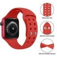 thumbnail image 3 of Silicone Strap for Apple Watch Bands for 44mm 45mm 40mm 41mm 42mm 38mm 45 mm Silicone Bracelet iWatch Bands,Apple Watch Strap Accessories for Series 3 6 5 SE 7 4 2 1 Band, 3 of 8