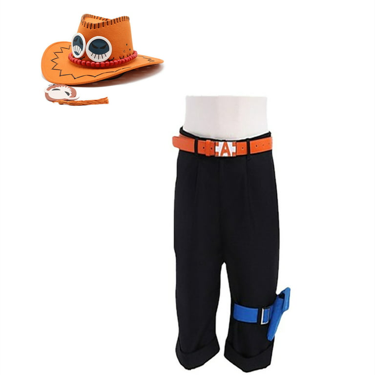 One Piece Portgaz D. Ace Cosplay Costume Set With Ace Cowboy Hat Halloween  Costume For Man - Walmart.Com