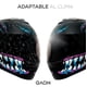 thumbnail image 3 of Casco para Motociclista Hombre o Mujer con Vicera Integral Retractil NO AbatibleAzul/Morado - XG, 3 of 4
