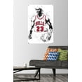 thumbnail image 2 of Michael Jordan - Watercolor Wall Poster with Pushpins, 22.375" x 34", 2 of 4