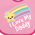 thumbnail image 4 of Inktastic I Love My Daddy Boys Girls Star Rainbow Boys or Girls Baby Bib, 4 of 4